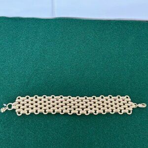 LUCKY BRAND ~ Gold Tone Link Mesh Bracelet
